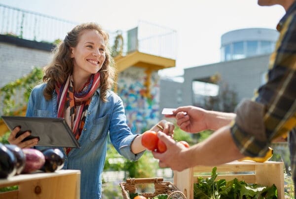 We Are Independent - Transaction of Goods at a Farmer's Market
